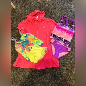 2-2 piece swim wear with cover up.